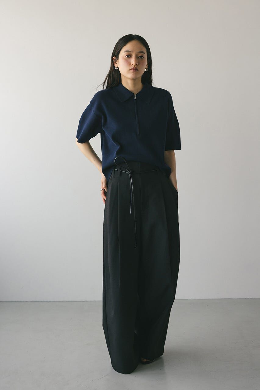 STYLEMIXER「ハーフリーブドライニットポロ」|ニット・セーター|