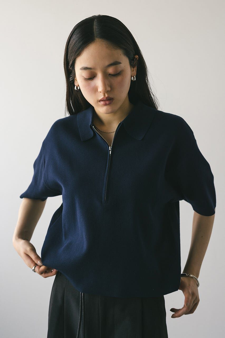 STYLEMIXER「ハーフリーブドライニットポロ」|ニット・セーター|