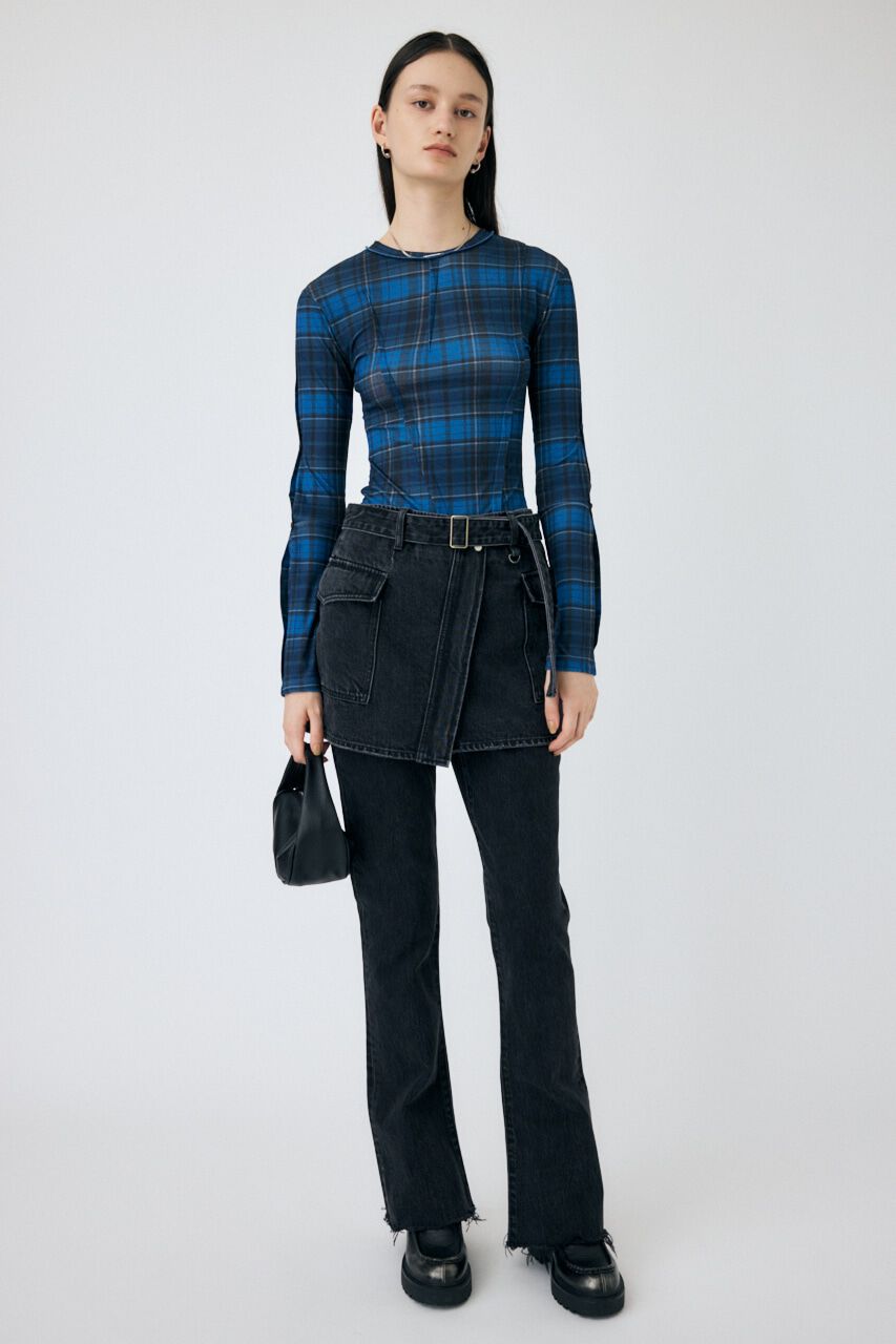 MOUSSY「WRAP デニムミニスカート」|スカート|