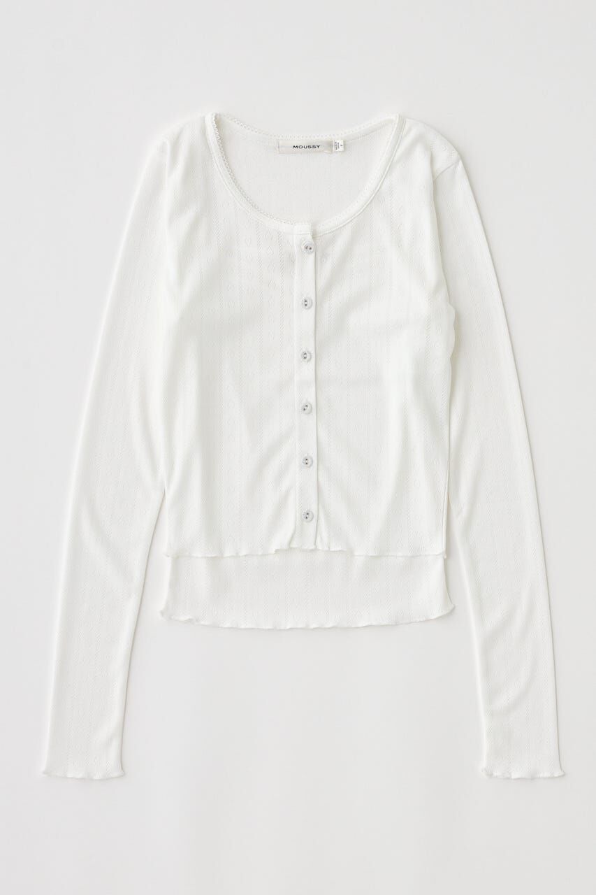 MOUSSY「EYELET U-NECK カーデ & キャミ」|Tシャツ・カットソー|