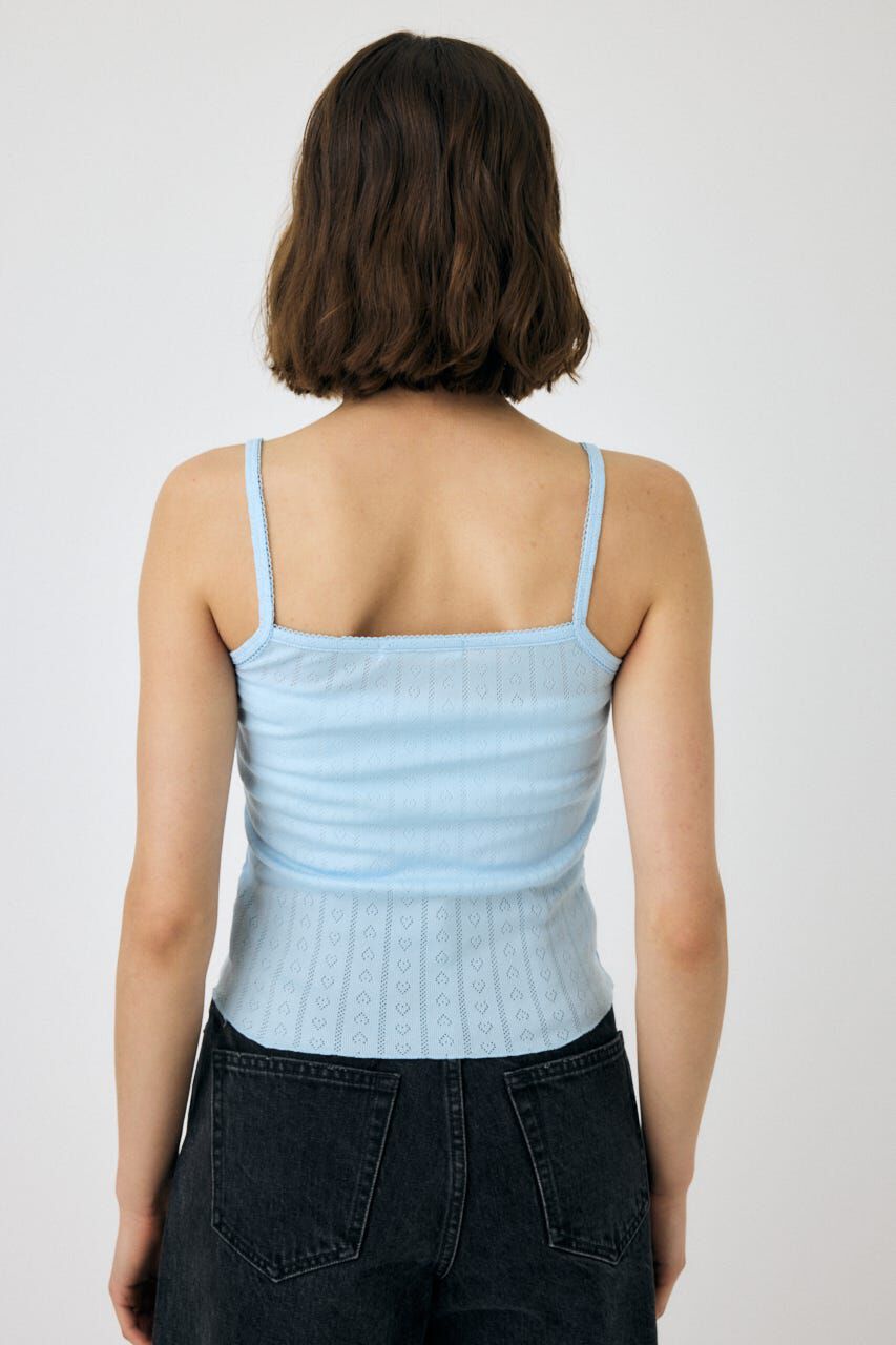 MOUSSY「EYELET U-NECK カーデ & キャミ」|Tシャツ・カットソー|