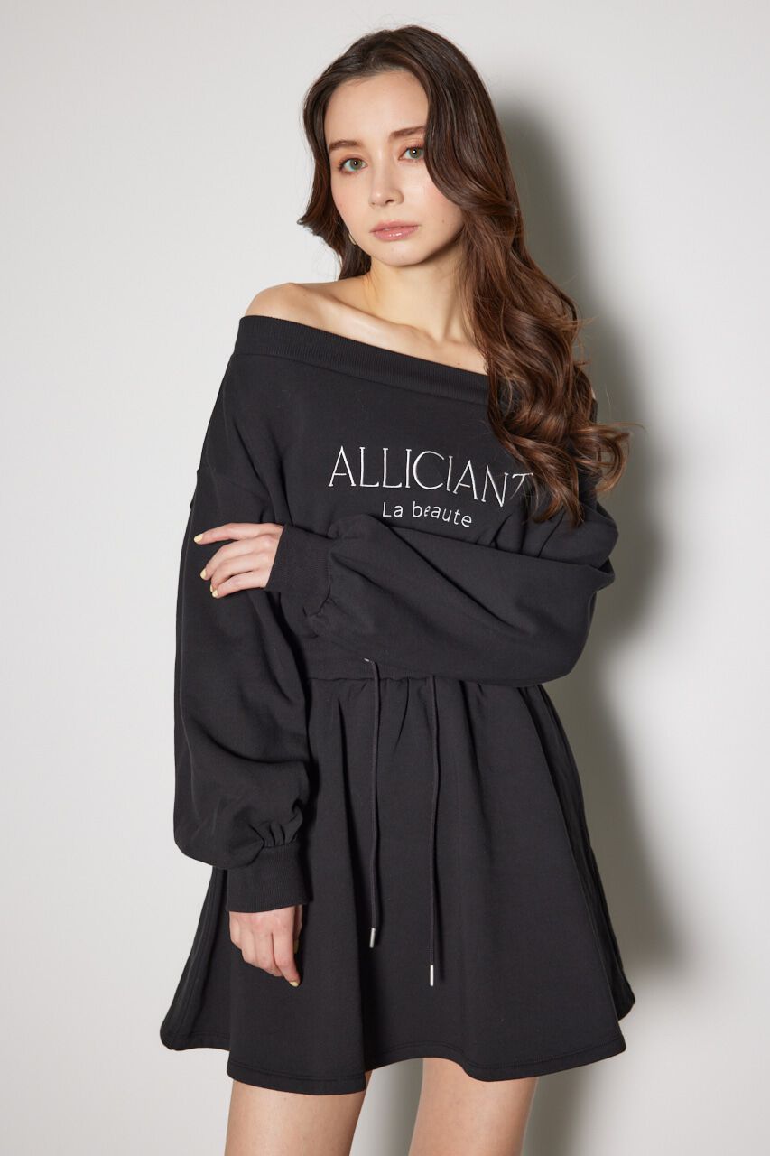 rienda「オフショルダースウェットミニフレアワンピース」|ワンピース|