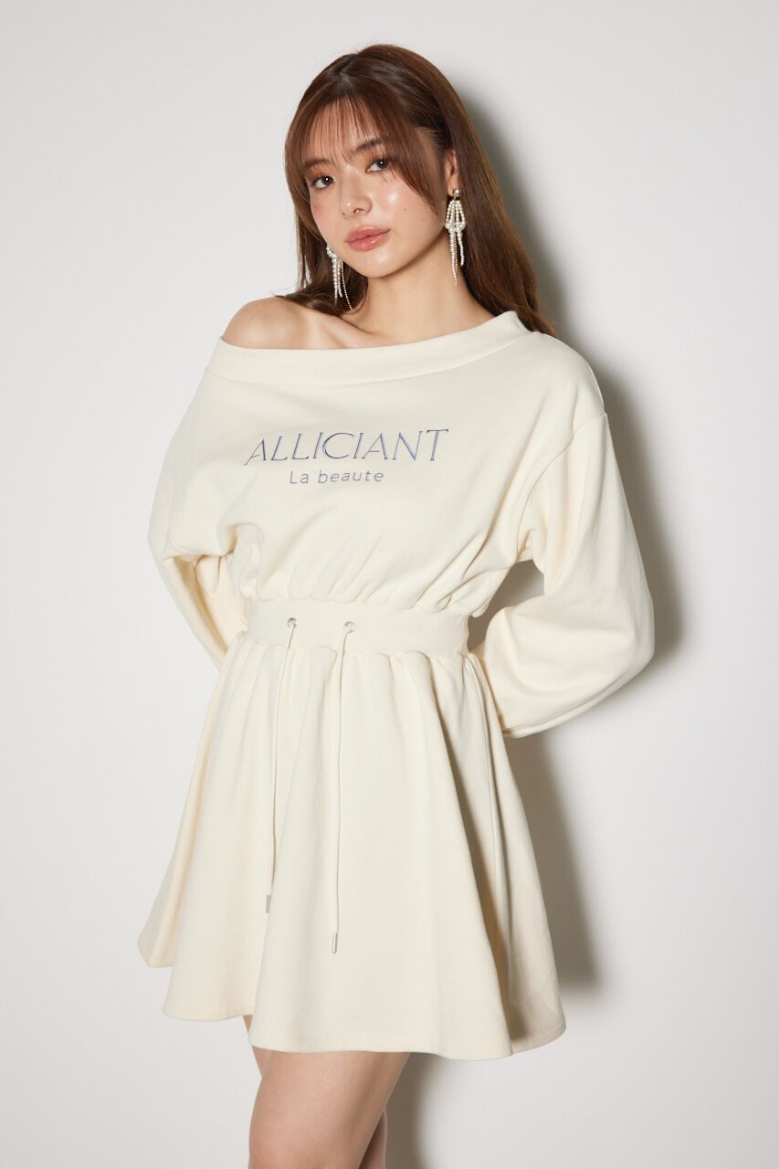 rienda「オフショルダースウェットミニフレアワンピース」|ワンピース|