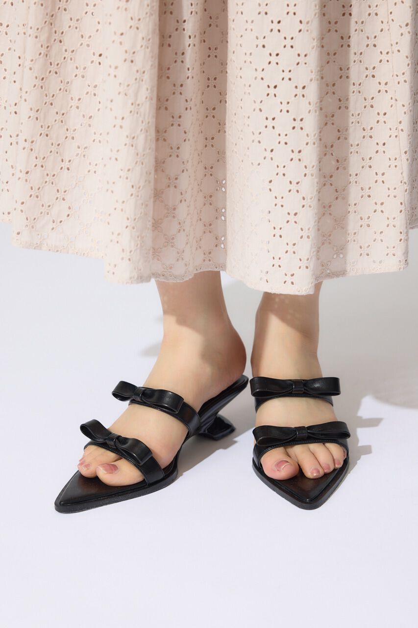 rienda「リボンフラットミュール」|サンダル|