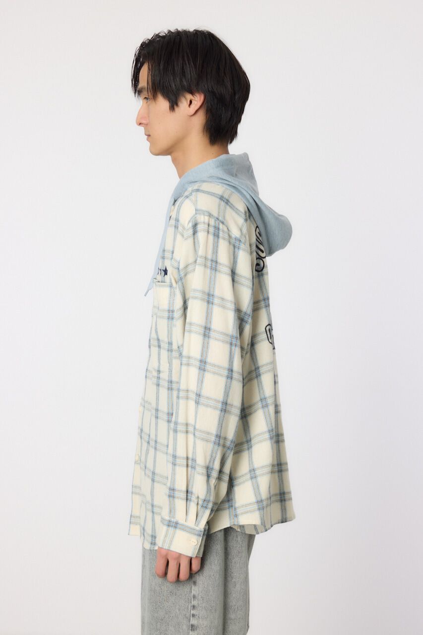 RODEO CROWNS「フーデッドチェックシャツ」|シャツ・ブラウス|