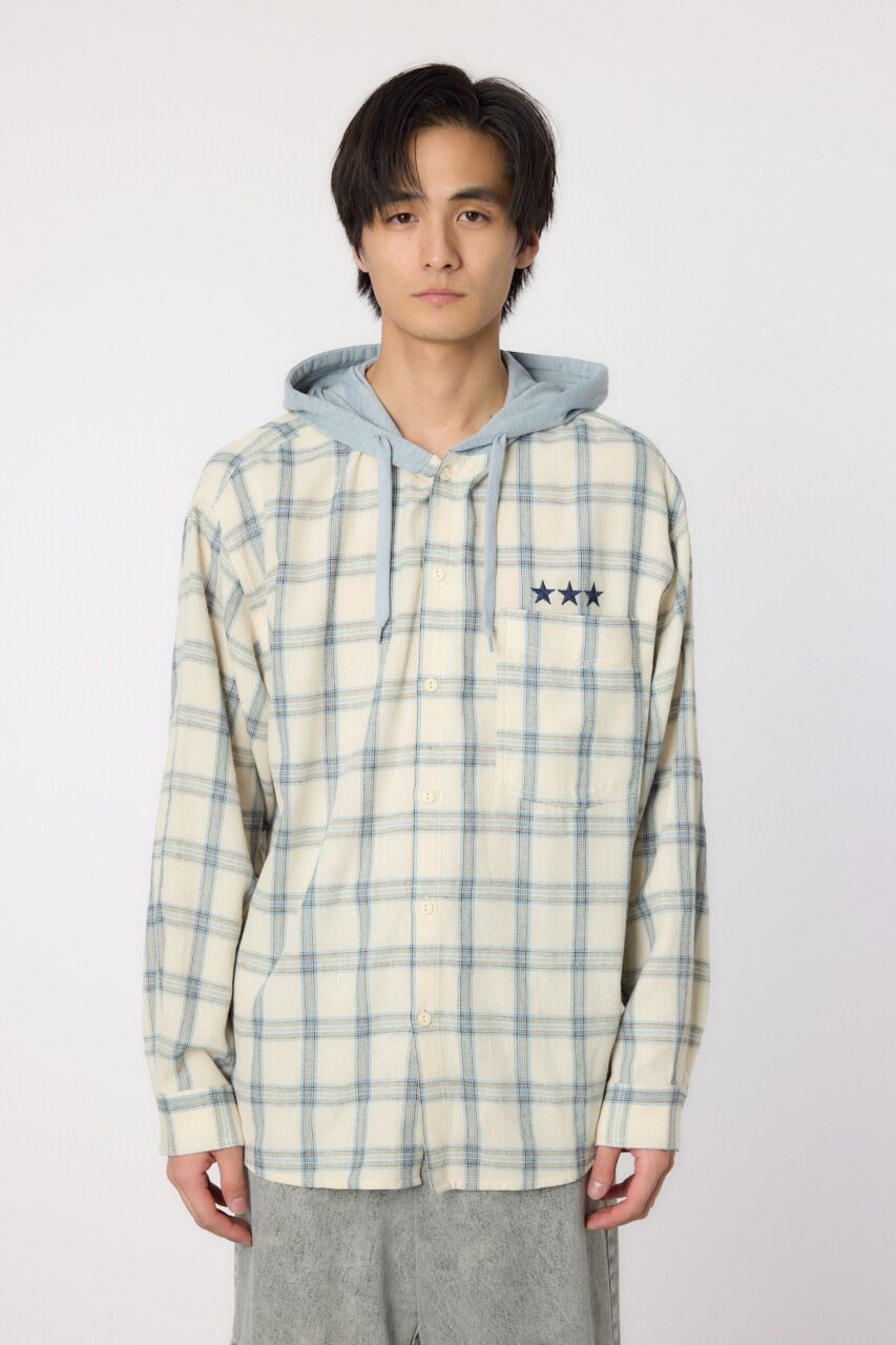 RODEO CROWNS「フーデッドチェックシャツ」|シャツ・ブラウス|