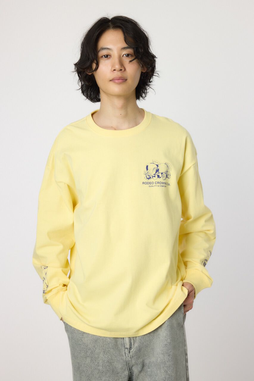 RODEO CROWNS「フルーツロゴロングスリーブTシャツ」|Tシャツ・カットソー|L/YEL1