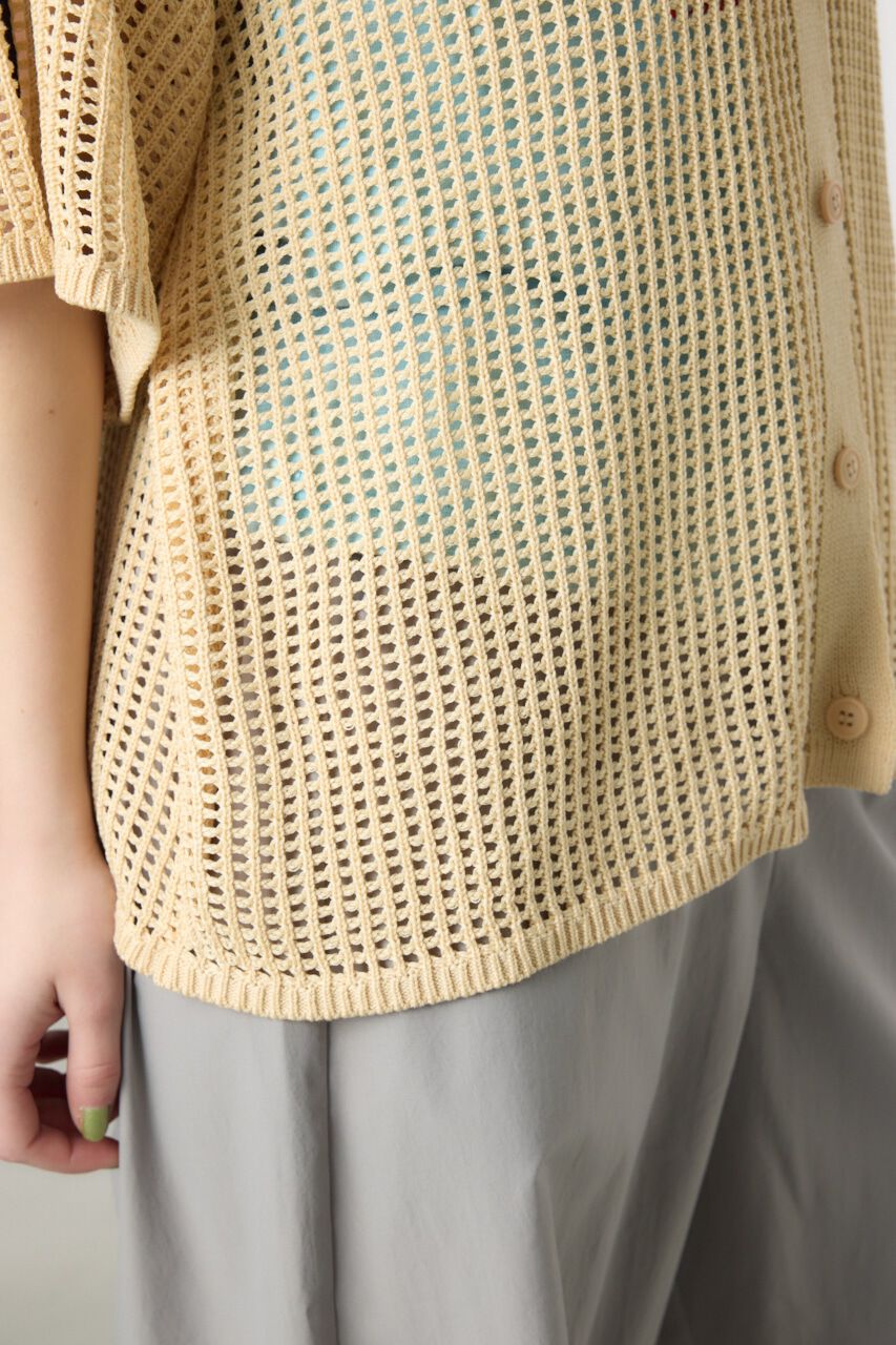 RODEO CROWNS「透かし編ラインカーディガン」|カーディガン|