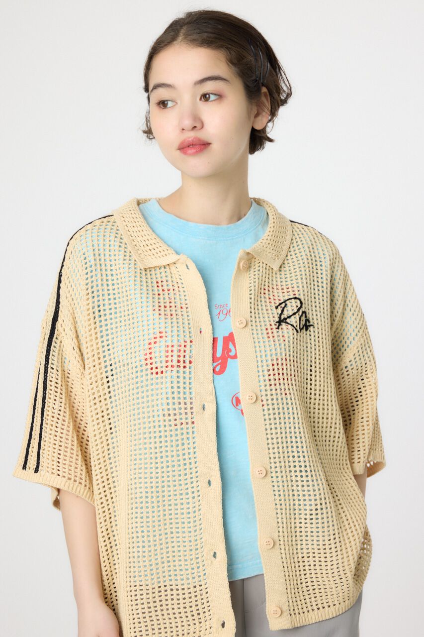 RODEO CROWNS「透かし編ラインカーディガン」|カーディガン|