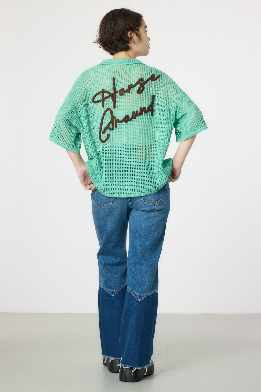 RODEO CROWNS「透かし編ラインカーディガン」|カーディガン|