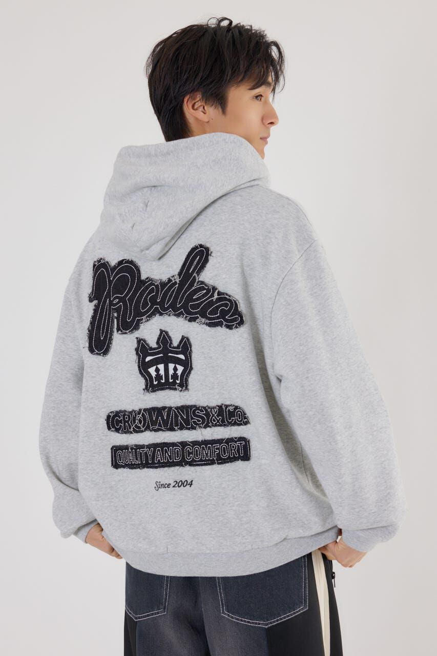 RODEO CROWNS「メンズロゴデニムパッチフーディー」|パーカー|L/T.GRY1