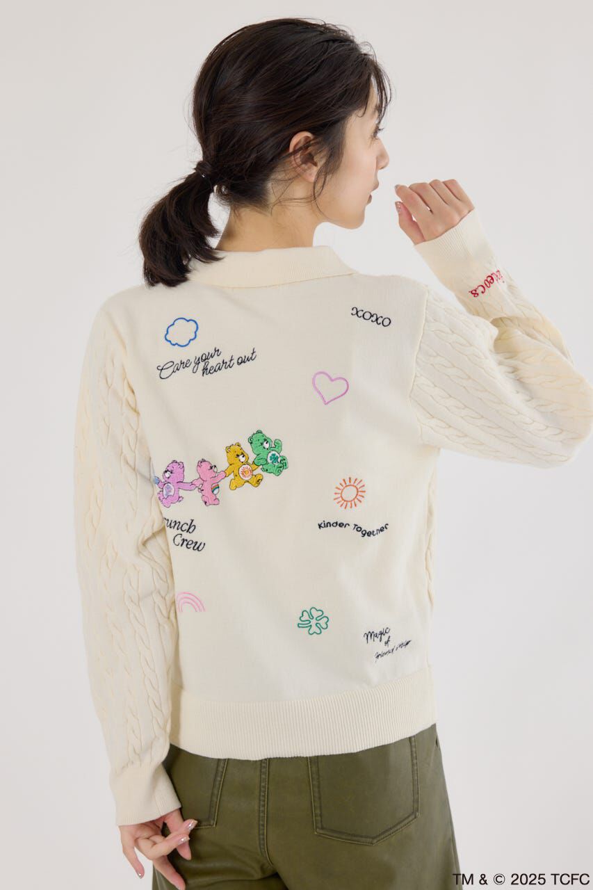 RODEO CROWNS「(Care Bears) モチーフジップカーディガン」|カーディガン|O/WHT1