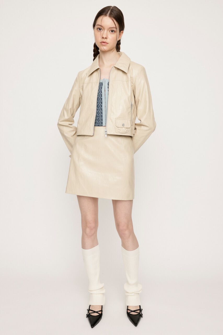 SLY「F／LEATHER TIGHT ショートスカート」|スカート|