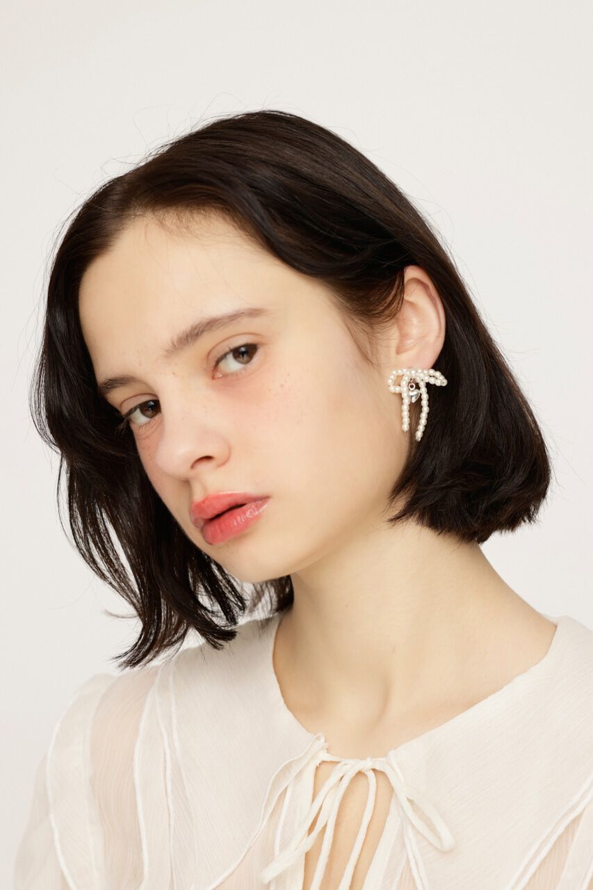 SLY「RIBBON CHARM ピアス」|ピアス|