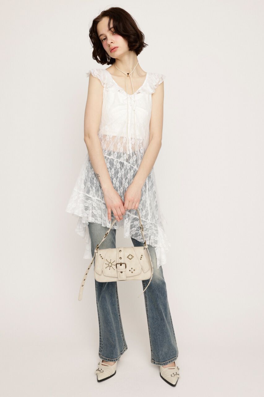 SLY「HEM DESIGN LACE FRILL L／トップス」|キャミソール|