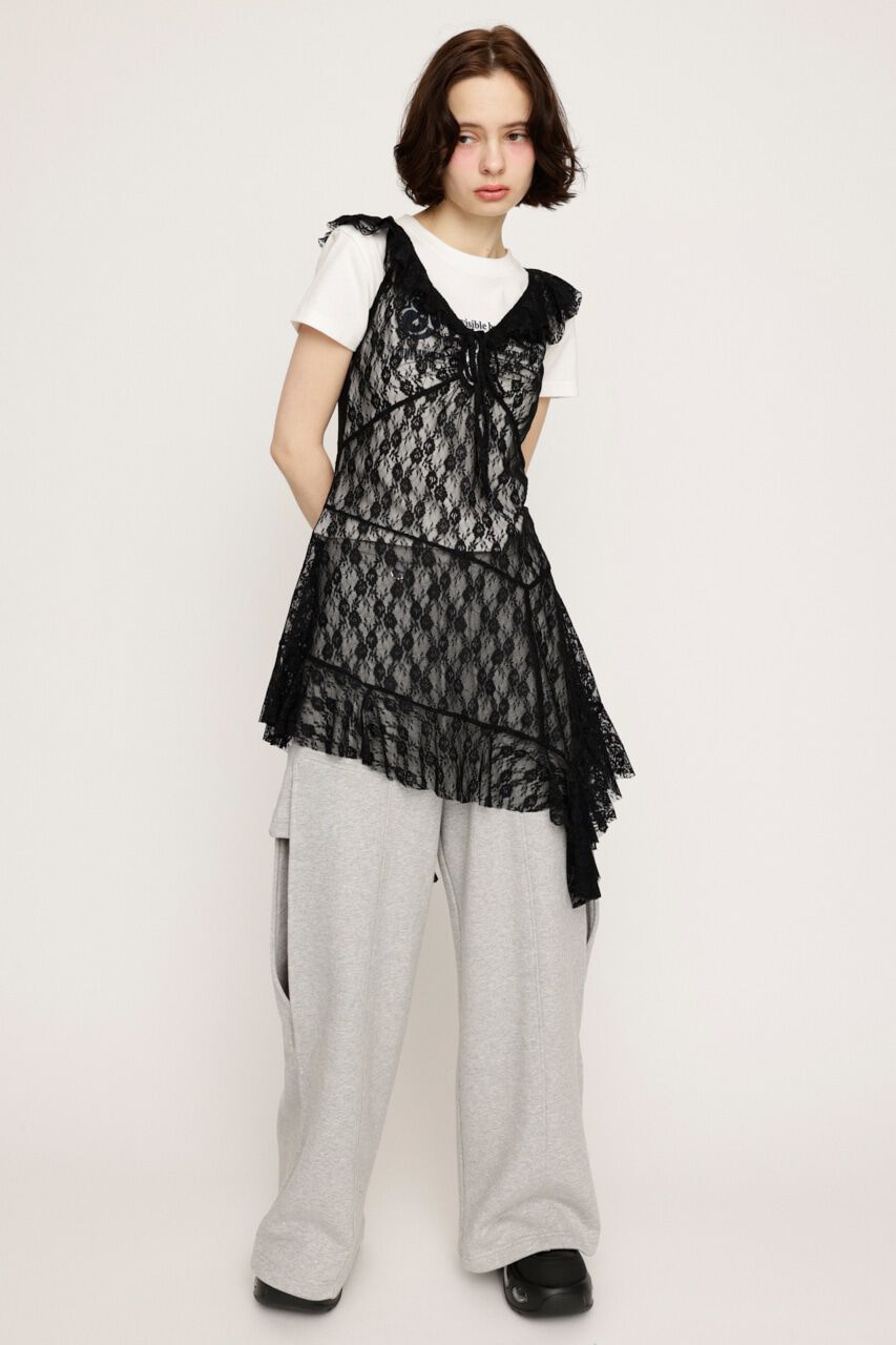 SLY「HEM DESIGN LACE FRILL L／トップス」|キャミソール|
