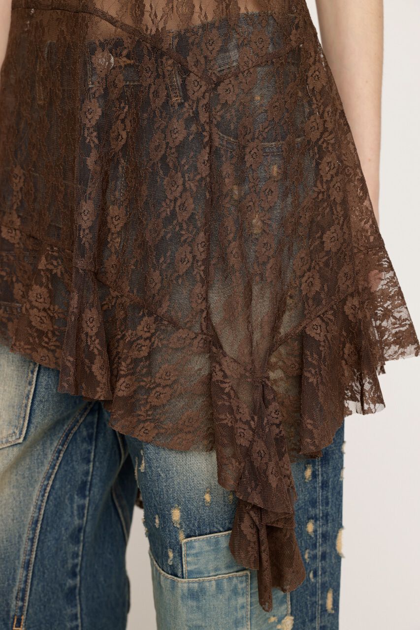SLY「HEM DESIGN LACE FRILL L／トップス」|キャミソール|