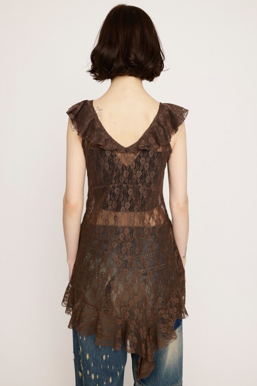 SLY「HEM DESIGN LACE FRILL L／トップス」|キャミソール|