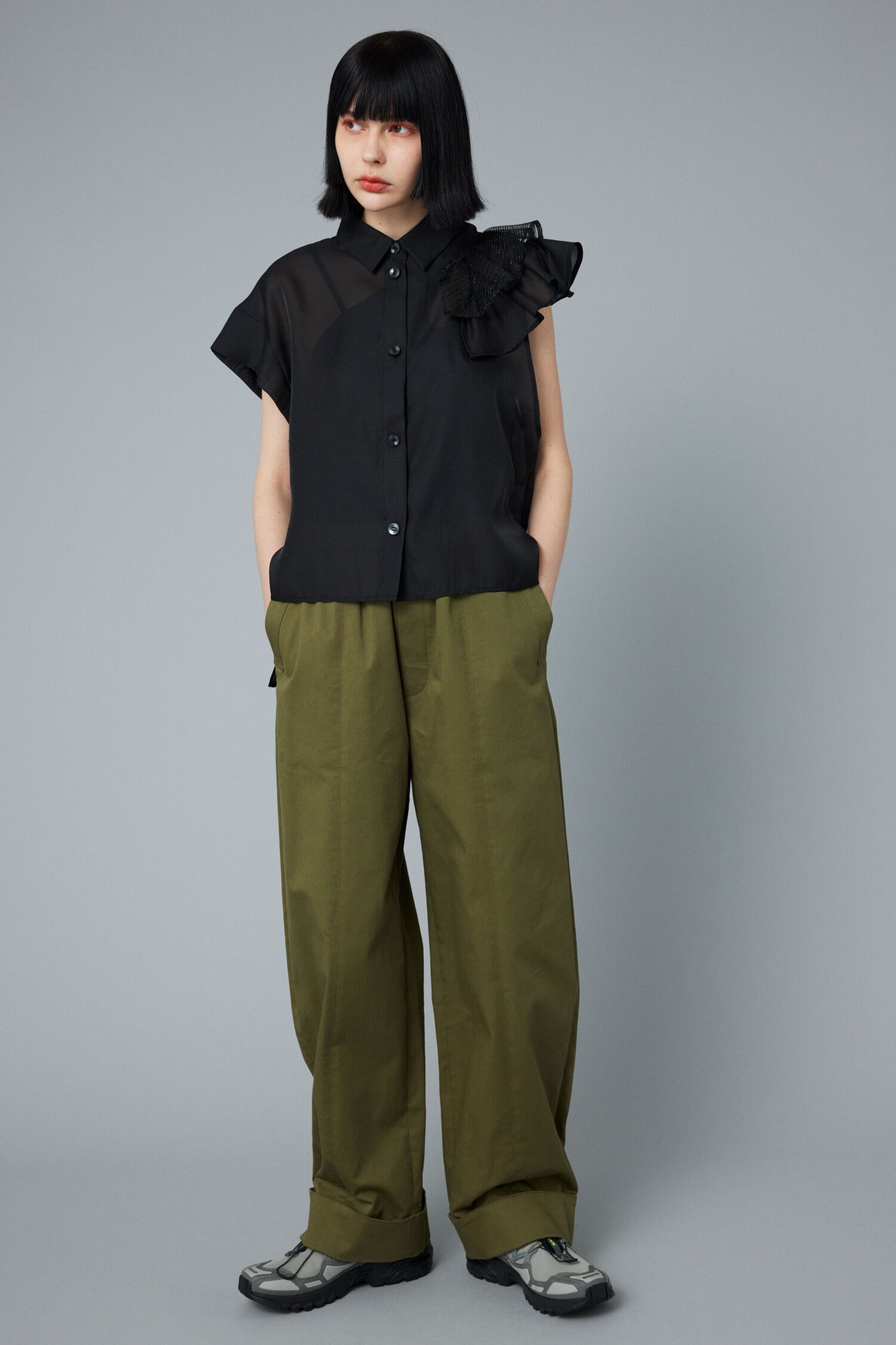 HeRIN.CYE「Many frill sleeve shirt」|シャツ・ブラウス|