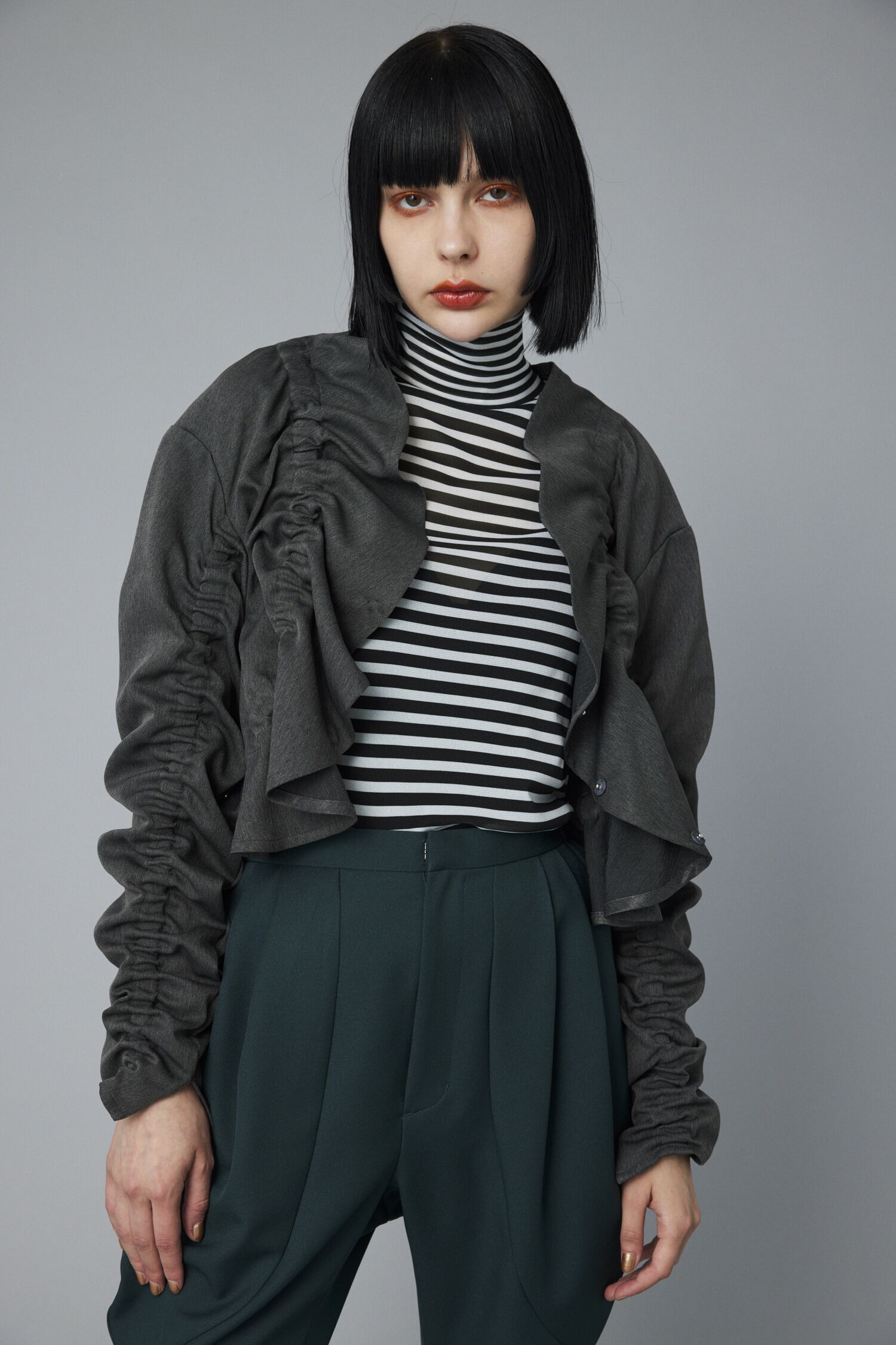 HeRIN.CYE「Shirring jacket」|シャツ・ブラウス|C.GRY