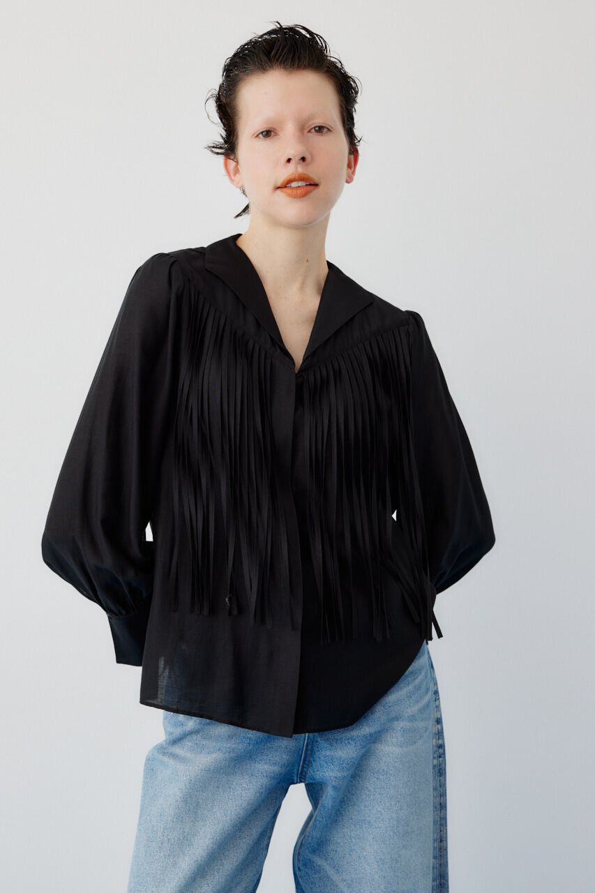 HeRIN.CYE「Fringe tops」|シャツ・ブラウス|BLK