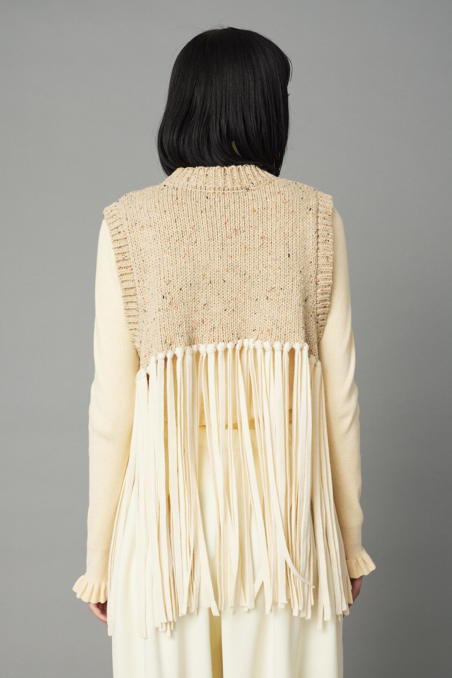 HeRIN.CYE「Fringe knit vest」|シャツ・ブラウス|