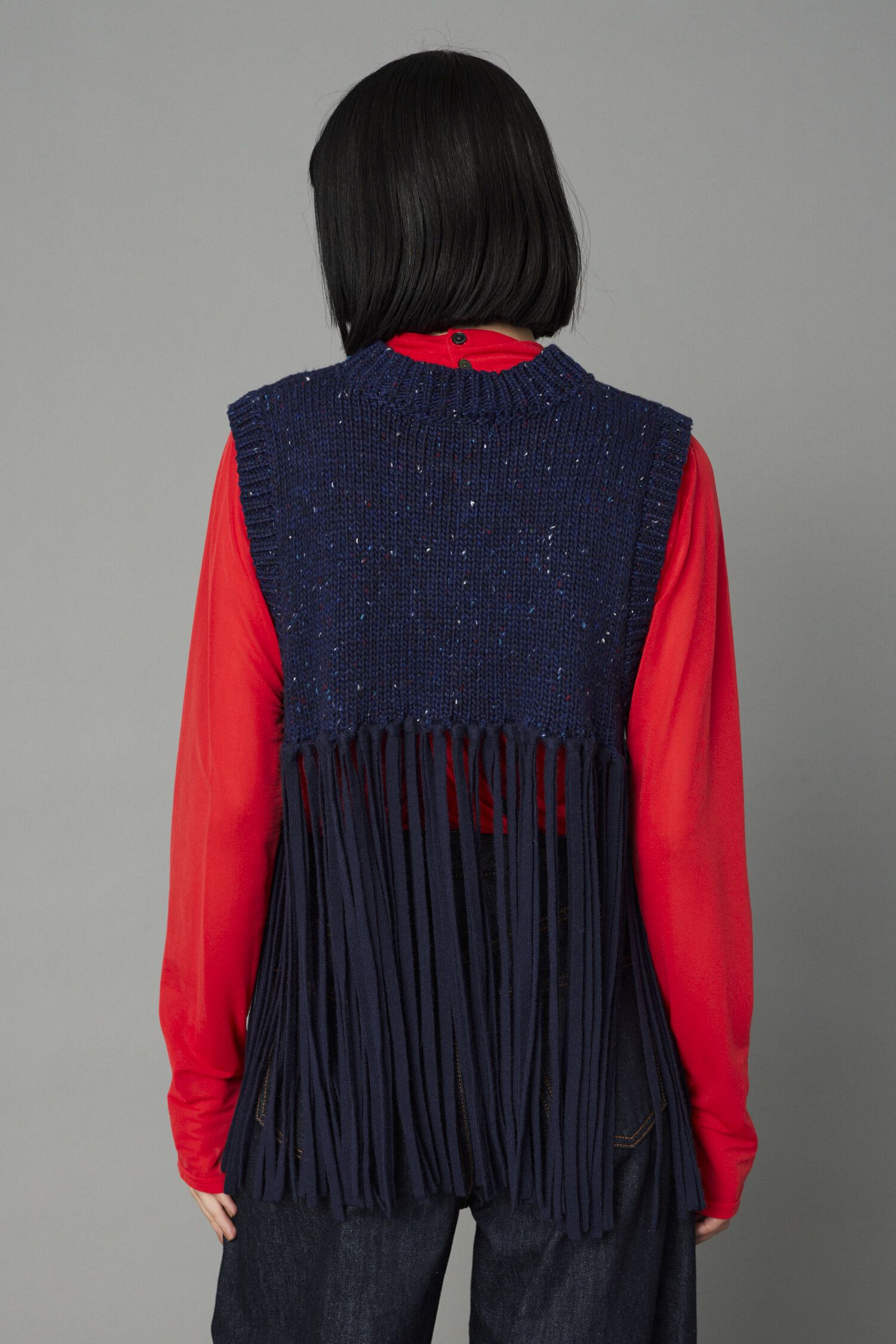 HeRIN.CYE「Fringe knit vest」|シャツ・ブラウス|