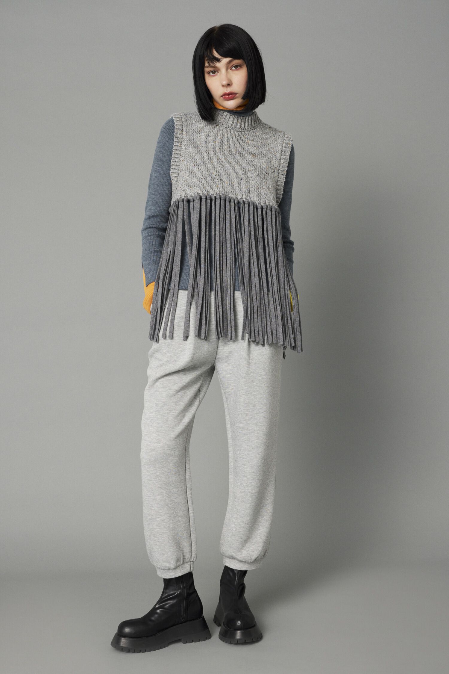 HeRIN.CYE「Fringe knit vest」|シャツ・ブラウス|