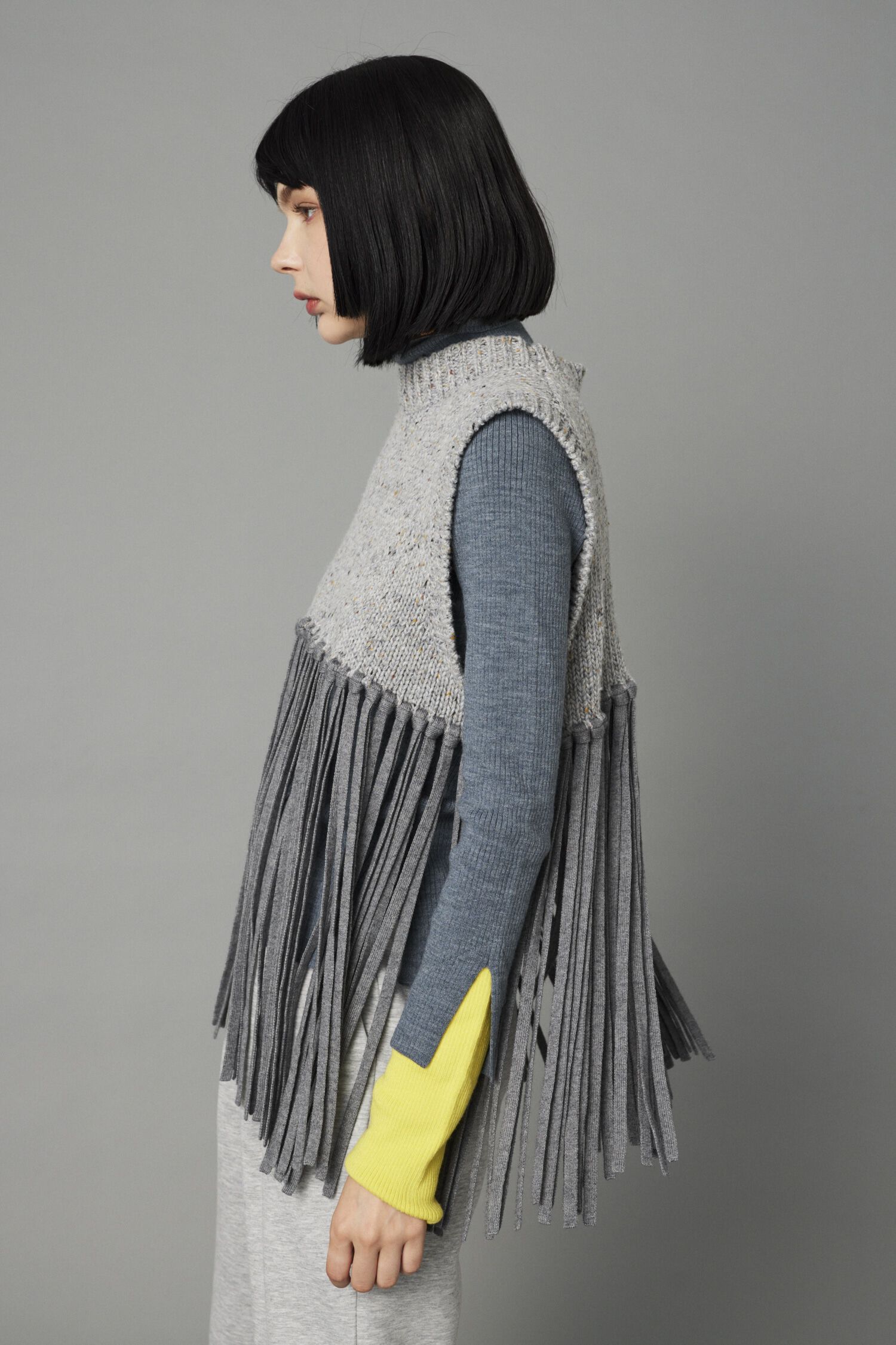HeRIN.CYE「Fringe knit vest」|シャツ・ブラウス|