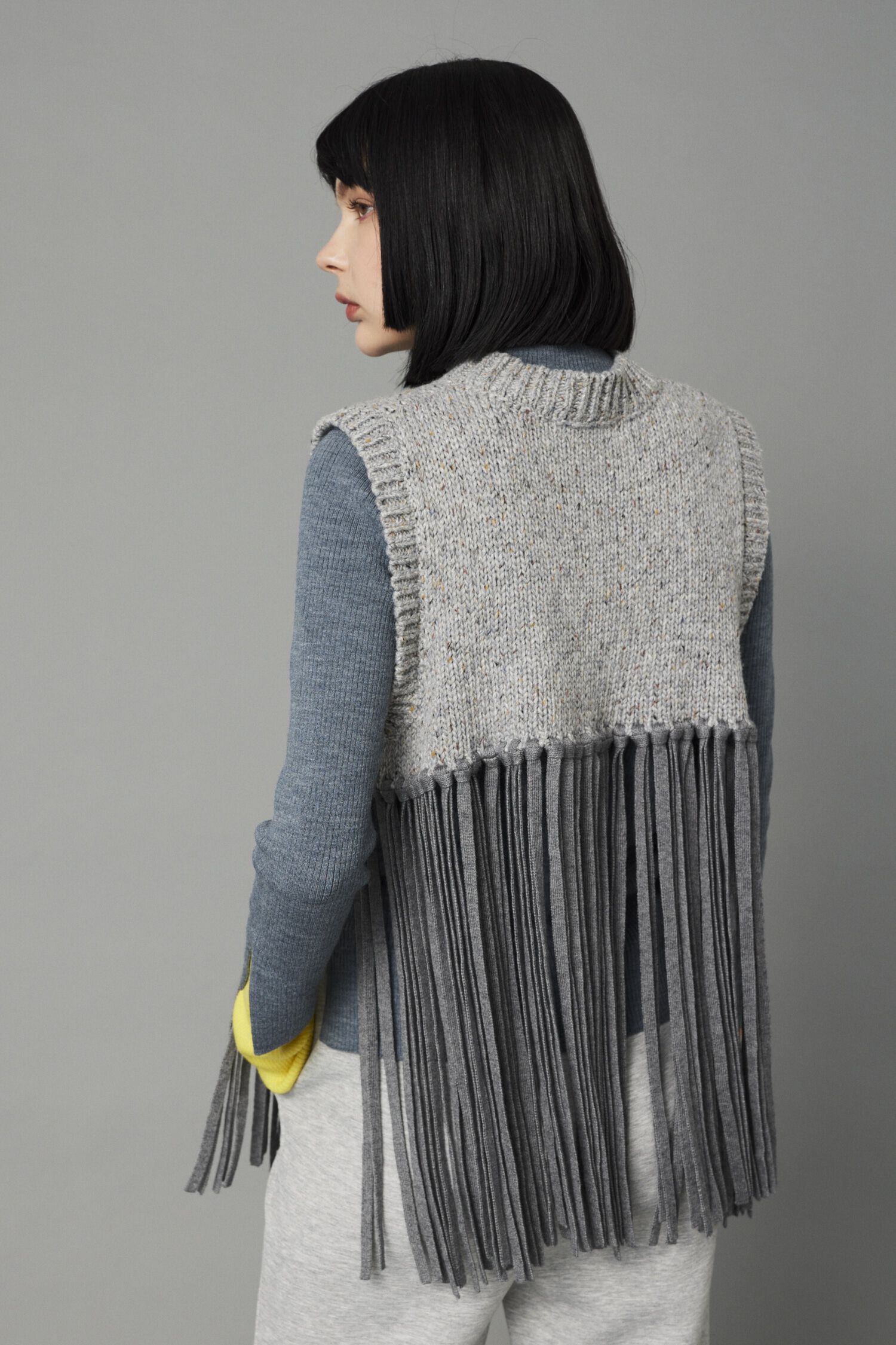 HeRIN.CYE「Fringe knit vest」|シャツ・ブラウス|