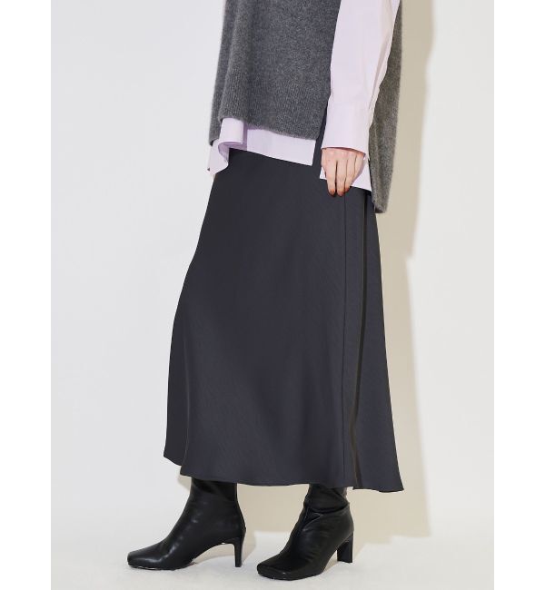 ELENDEEK「BIAS NARROW SK」|スカート|チャコールグレー