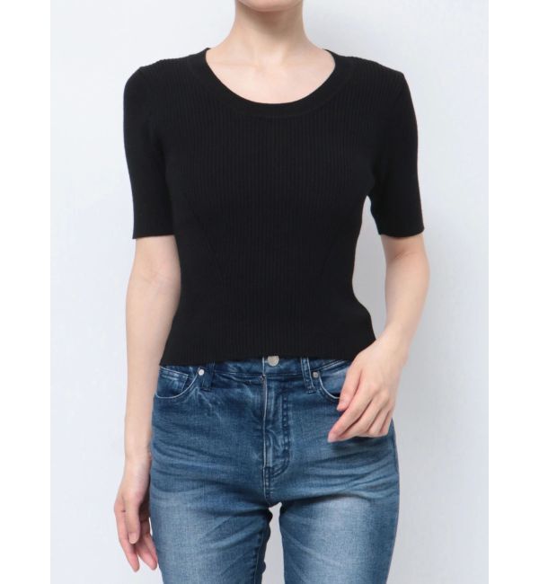 RESEXXY「ラウンドネックリブニットトップス」|ニット・セーター|