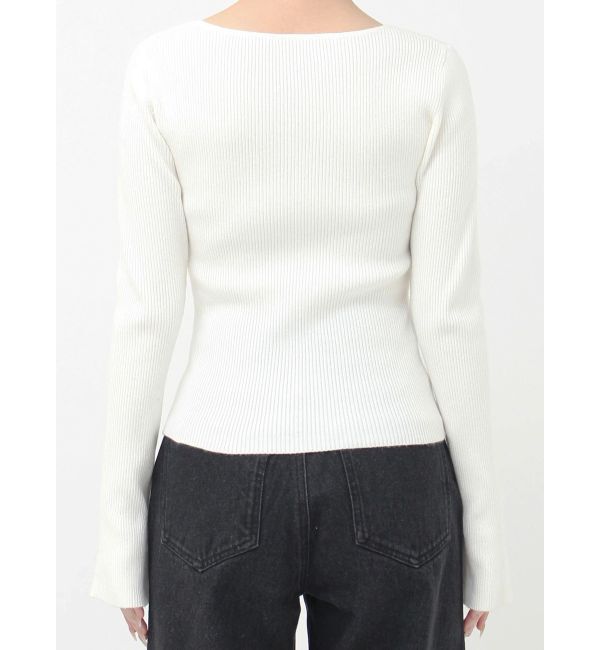 RESEXXY「アシンメトリーリブニットトップス」|ニット・セーター|