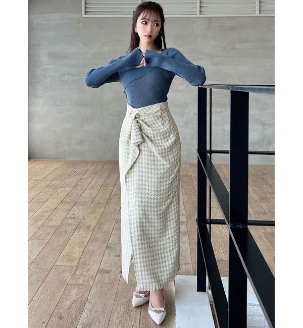 RESEXXY「アシンメトリーリブニットトップス」|ニット・セーター|