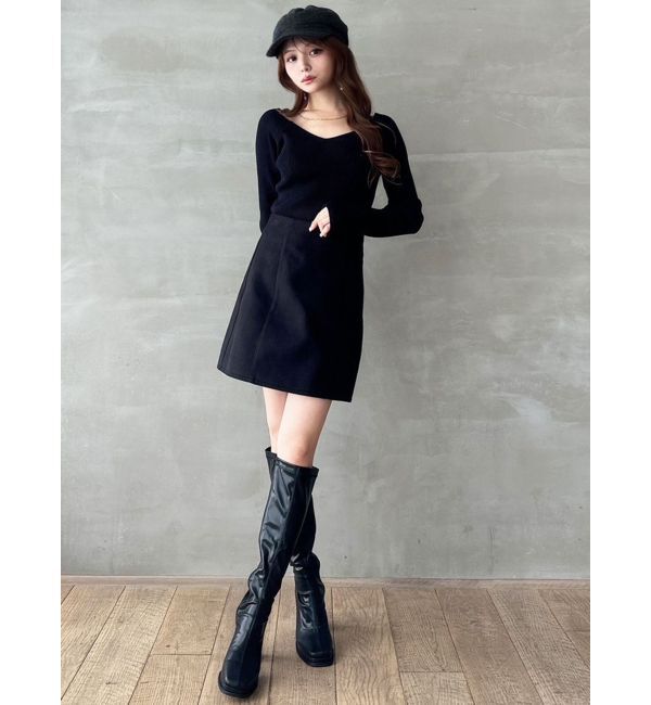 RESEXXY「Vネックリブニットトップス」|ニット・セーター|