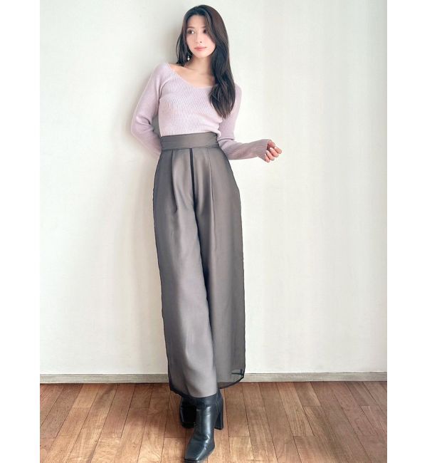 RESEXXY「Vネックリブニットトップス」|ニット・セーター|