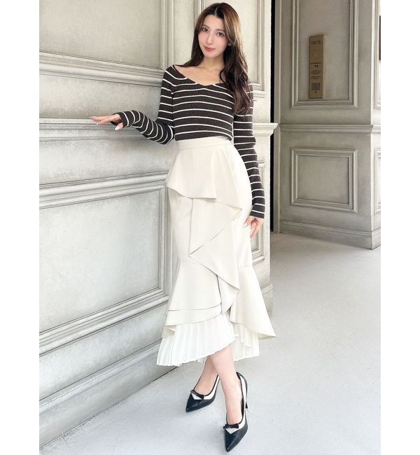 RESEXXY「Vネックリブニットトップス」|ニット・セーター|