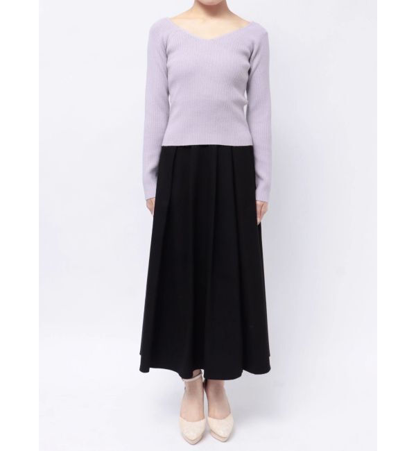 RESEXXY「Vネックリブニットトップス」|ニット・セーター|