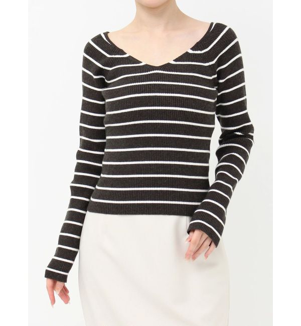 RESEXXY「Vネックリブニットトップス」|ニット・セーター|