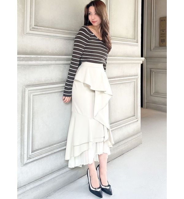 RESEXXY「Vネックリブニットトップス」|ニット・セーター|