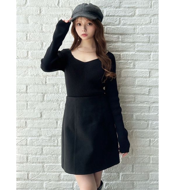 RESEXXY「Vネックリブニットトップス」|ニット・セーター|