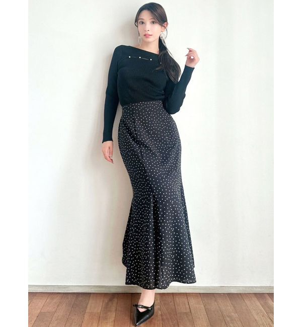 RESEXXY「パールボタンリブニットトップス」|ニット・セーター|