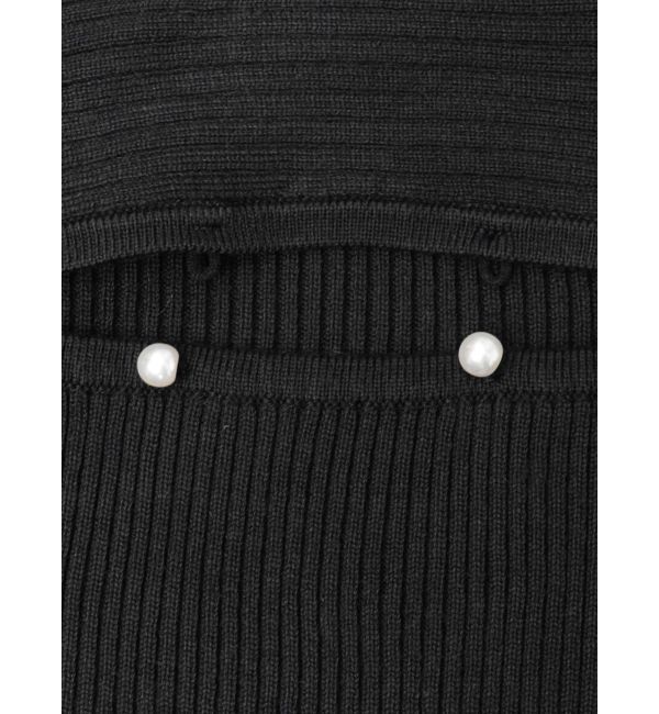 RESEXXY「パールボタンリブニットトップス」|ニット・セーター|