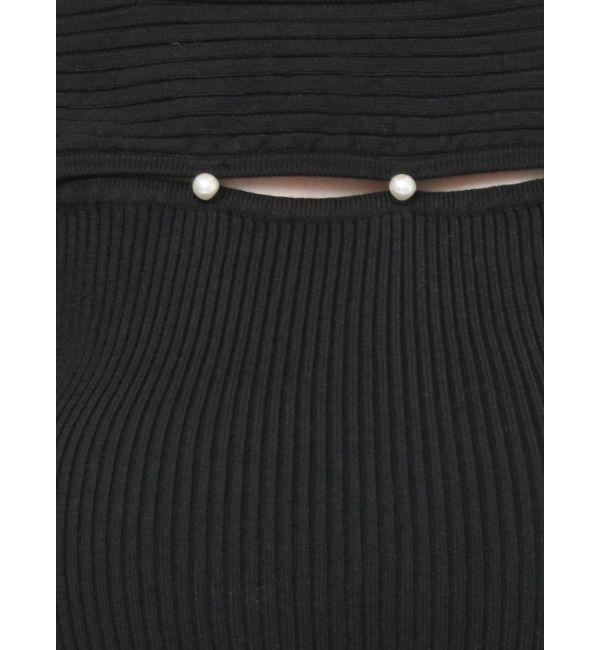 RESEXXY「パールボタンリブニットトップス」|ニット・セーター|