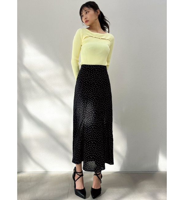 RESEXXY「パールボタンリブニットトップス」|ニット・セーター|