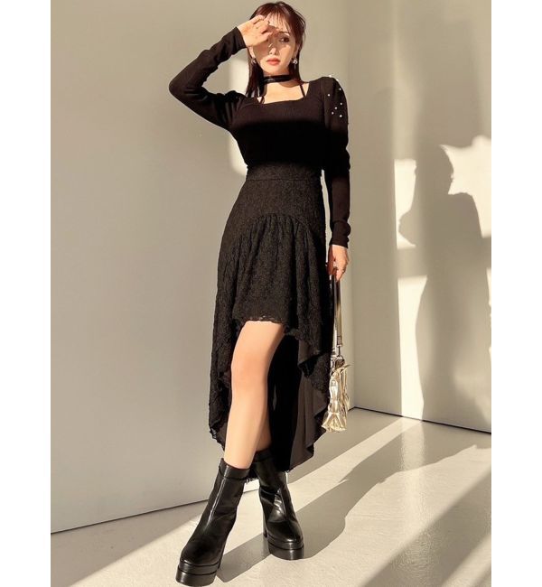 RESEXXY「アシンメトリーレーススカート」|スカート|