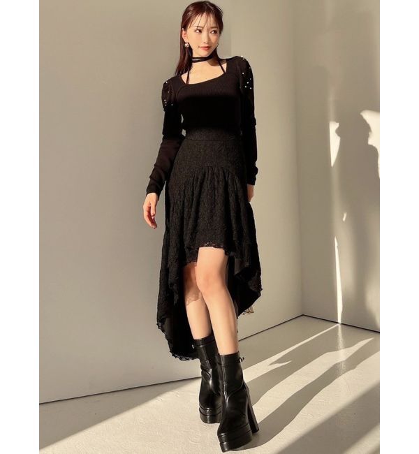 RESEXXY「アシンメトリーレーススカート」|スカート|