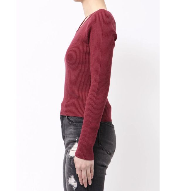 RESEXXY「デコルテクロスニットトップス」|ニット・セーター|