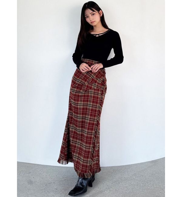 RESEXXY「デコルテクロスニットトップス」|ニット・セーター|