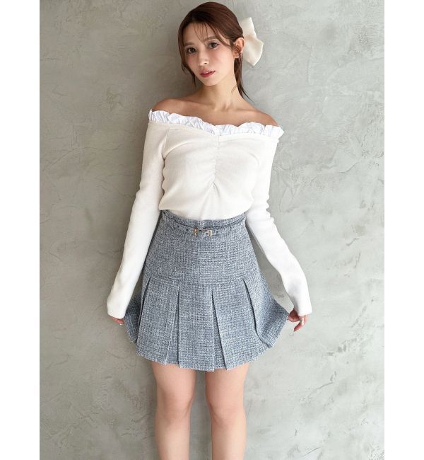 RESEXXY「ホイップフリルVネックニット」|ニット・セーター|